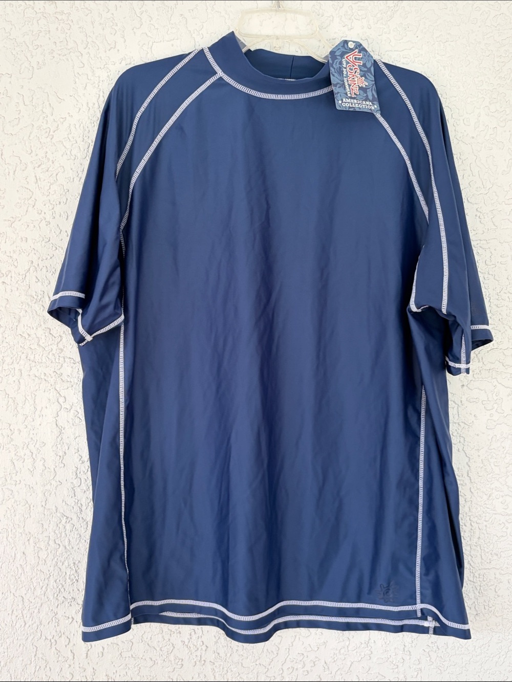 UV Skinz UPF 50+ Navy Blue Short Sleeve Sunwear Top size 2XL